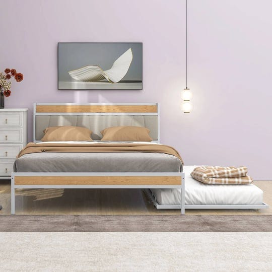 queen-metal-platform-bed-frame-with-trundle-upholstered-headboard-sockets-usb-portsslat-supportno-bo-1