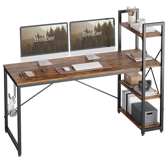 bestier-63-inch-computer-desk-with-adjustable-shelves-simple-writing-desk-with-reversible-bookshelf--1