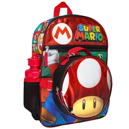 bioworld-super-mario-backpack-with-detachable-mushroom-lunch-tote-16-inch-5-piece-set-1