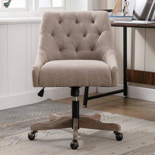 brown-linen-fabric-swivel-shell-chair-home-office-chair-height-adjustable-computer-desk-chair-with-s-1