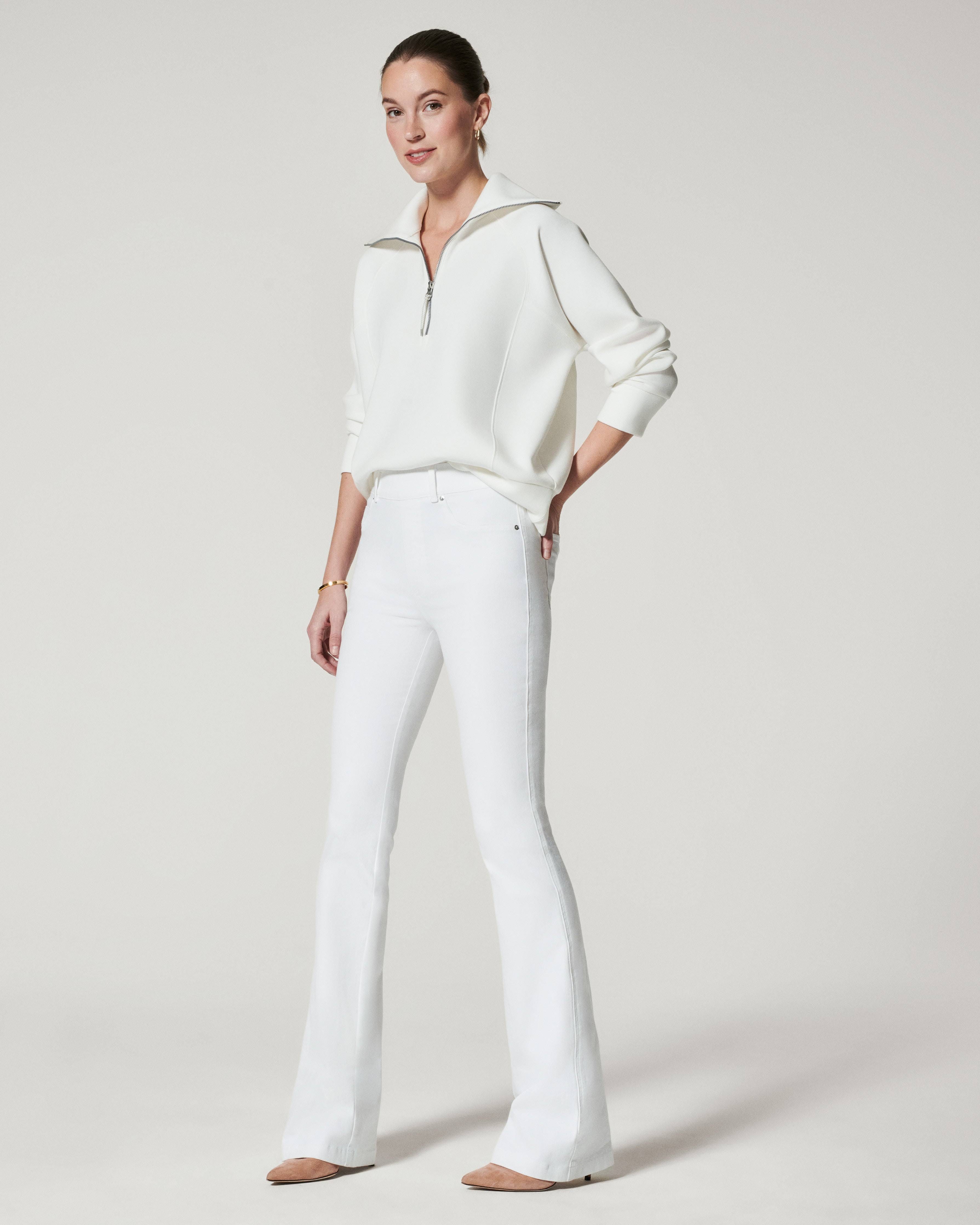 Spanx Flare High-Rise Jeans in White - Best White Jeans for Women | Image