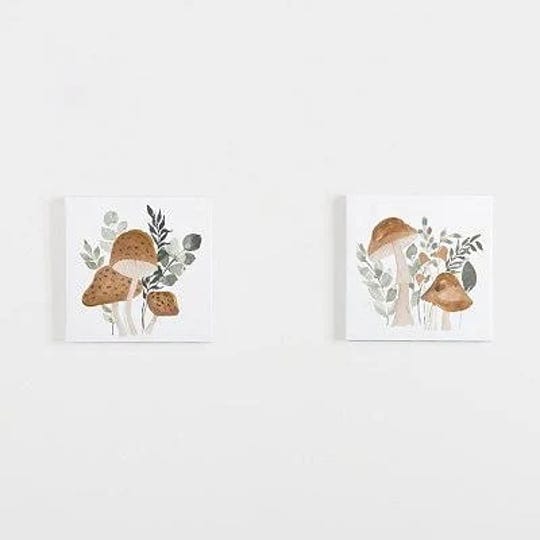 mushroom-canvas-art-prints-set-of-2-green-brown-small-kirklands-home-1