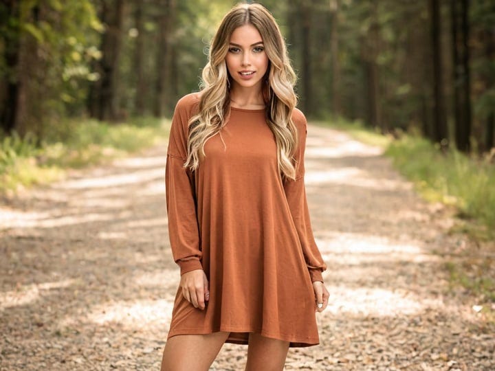 Brown-Long-Sleeve-Mini-Dress-2