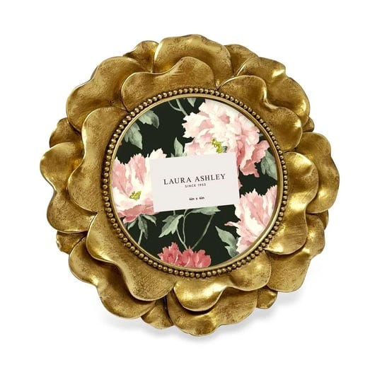 laura-ashley-4x4-gold-round-resin-ornate-flower-design-picture-frame-with-beaded-border-for-tabletop-1