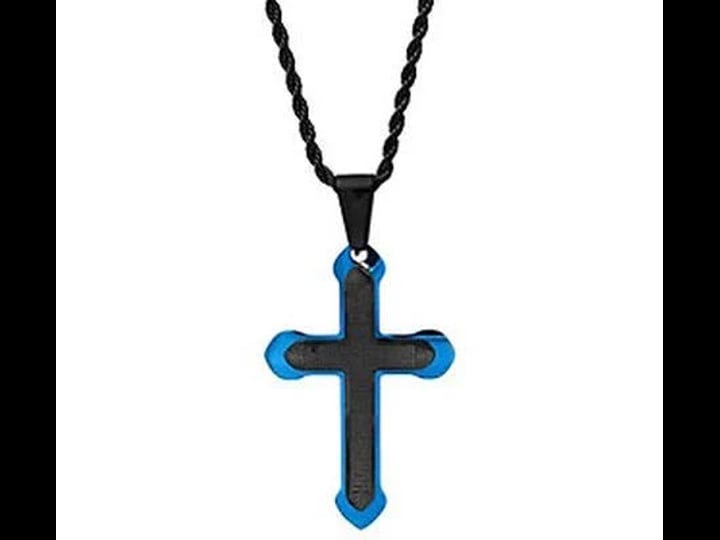 steel-by-design-mens-black-blue-ip-cross-pendant-w-chain-1