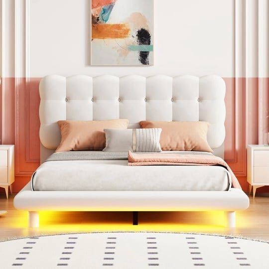 marshmallow-shaped-button-tufted-headboard-led-platform-bed-beige-full-1