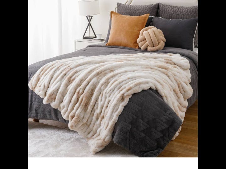 battilo-home-ruched-luxurious-soft-beige-faux-fur-throw-blanket-fuzzy-1