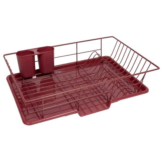 sweet-home-collection-3-piece-dish-drainer-rack-set-with-drying-board-and-utensil-holder-12-x-19-x-5-1