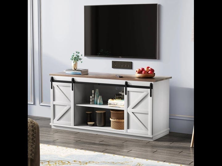furmax-modern-farmhouse-barn-door-tv-stand-for-tvs-up-to-65-inch-white-size-one-size-1