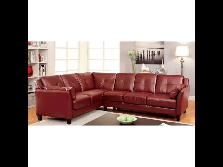 homes-inside-out-maddina-tufted-faux-leather-sectional-red-1