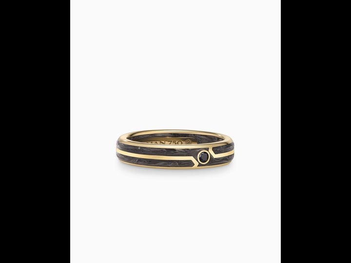 david-yurman-forged-carbon-band-ring-in-18k-yellow-gold-with-center-black-diamond-4mm-mens-size-8