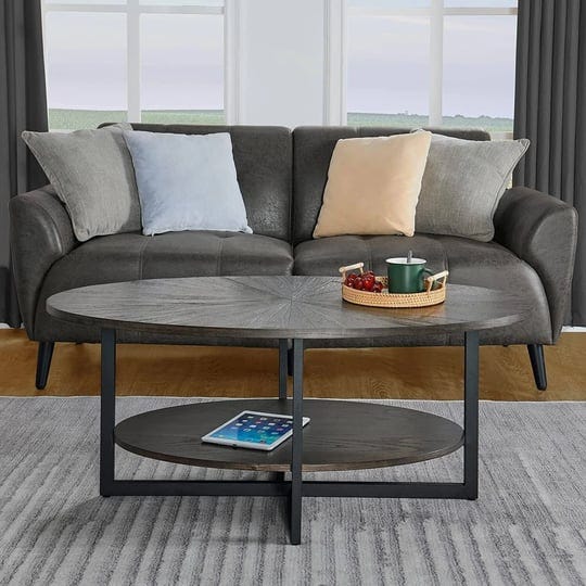 solid-wood-oval-coffee-table-with-cross-metal-legs-black-1