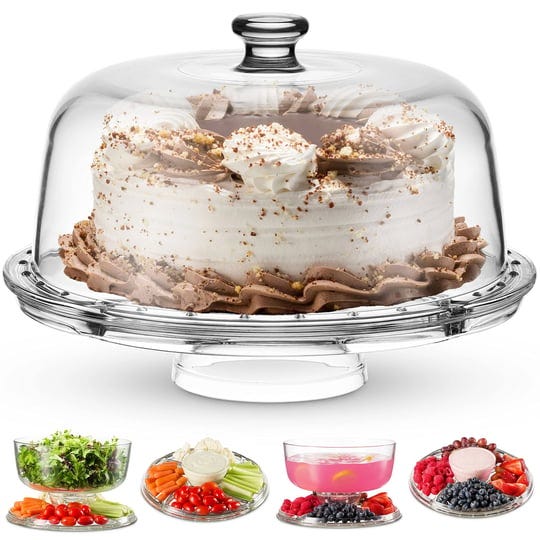 godinger-cake-stand-and-serving-plate-platter-with-dome-lid-6-in-1-multi-purpose-use-italian-made-cr-1