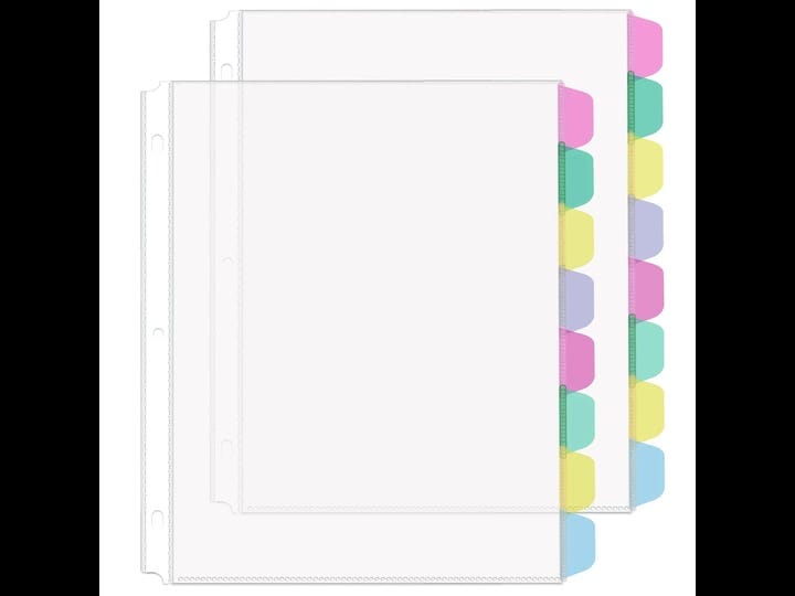 habgp16pcs-2-set-3-ring-clear-binder-dividers-with-tabs-8-5-x-11-8-tabs-binder-dividers-with-pockets-1