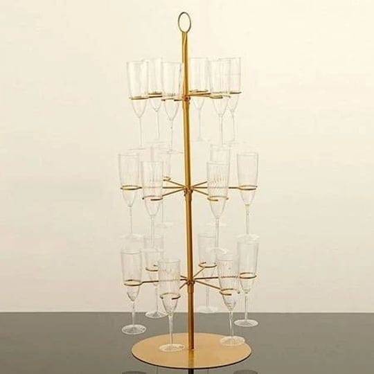 balsacircle-33-inch-gold-3-tier-metal-wine-glass-display-stand-champagne-flute-holder-tree-party-dec-1