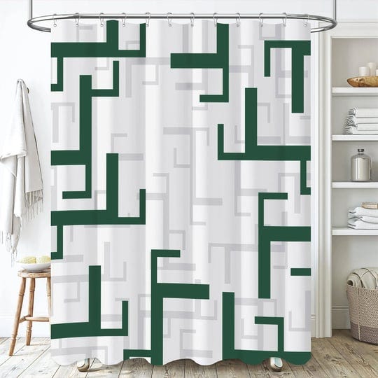 bttn-extra-long-shower-curtain-72x84-inch-long-geometric-fabric-shower-curtain-set-with-12-plastic-h-1