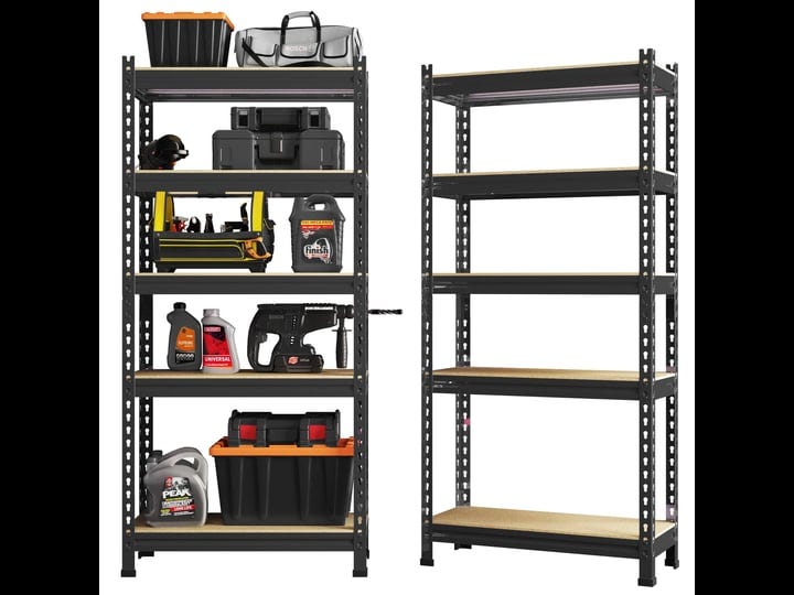 primezone-storage-shelves-2-pack-5-tier-adjustable-garage-storage-shelving-heavy-duty-metal-storage--1