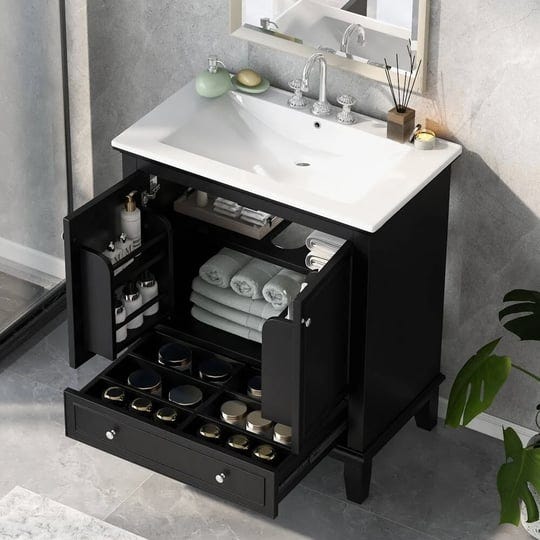 30-black-solid-wood-bathroom-vanity-cabinet-with-sink-combo-doors-drawer-painted-single-vanities-1