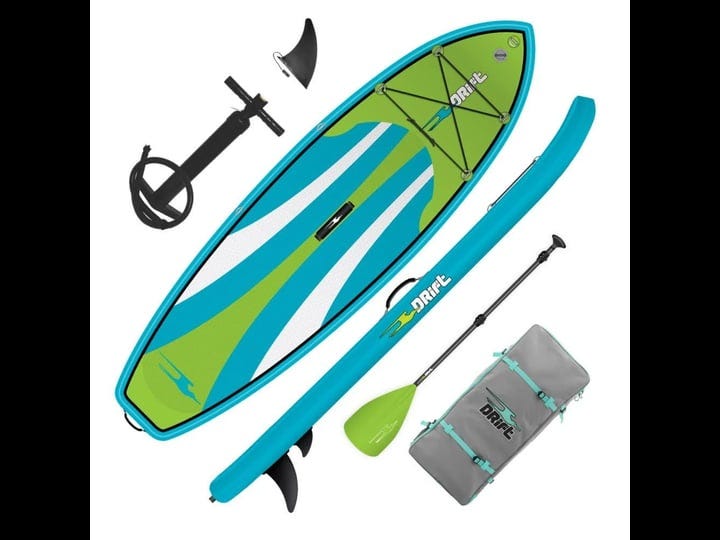 drift-kids-inflatable-stand-up-paddle-board-sup-with-adjustable-aluminum-paddle-backpack-travel-bag-1