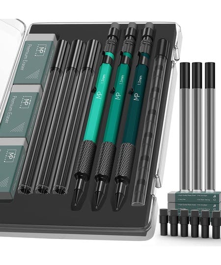 mr-pen-metal-mechanical-pencils-set-with-lead-and-eraser-refills-3-pack-1-3-mm-mechanical-pencil-met-1