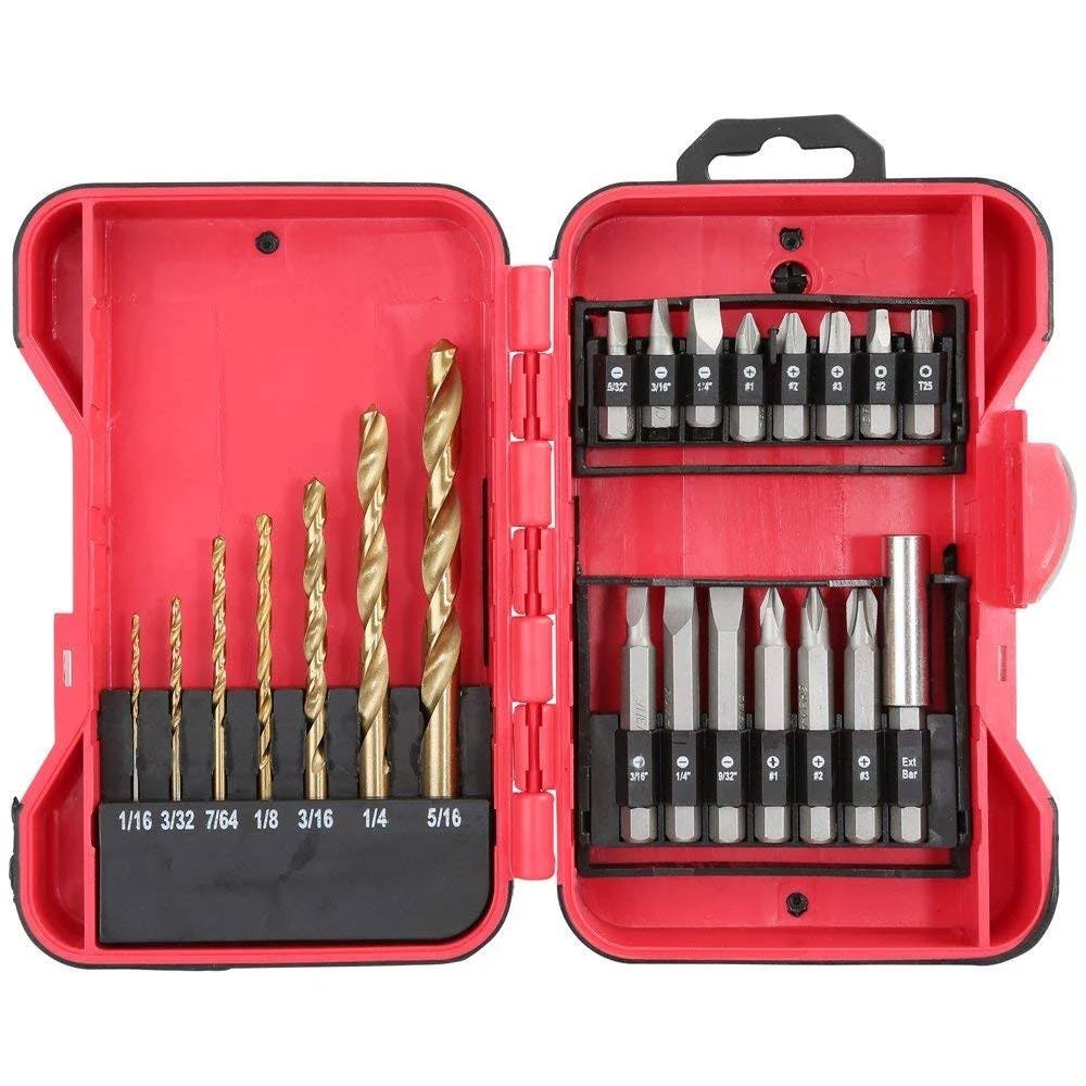 Hyper Tough Drill Bit Set with Magnetic Holder and Organization Case | Image