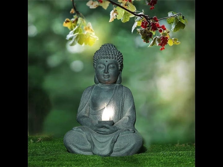 luxenhome-meditating-buddha-statue-with-solar-light-1