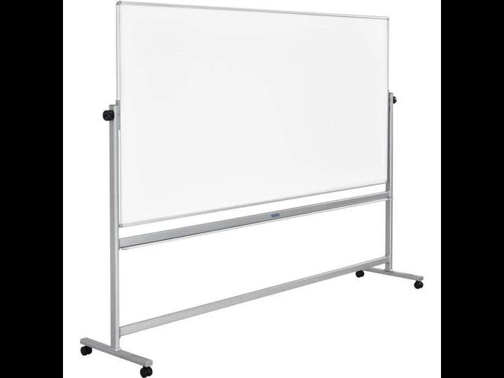 global-industrial-mobile-reversible-whiteboard-96-x-48-porcelain-silver-frame-1