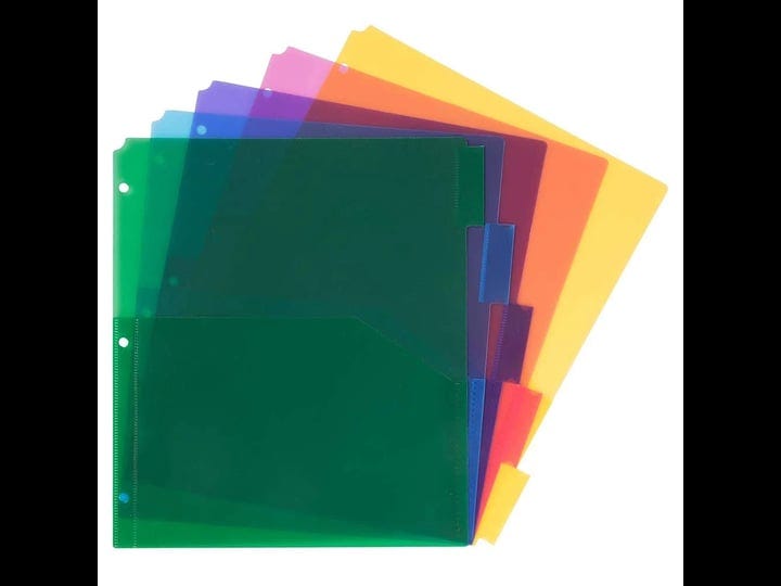 jam-paper-plastic-index-tab-dividers-with-double-pockets-5-tab-9-3-4-x-11-1-2-multicolor-375032921