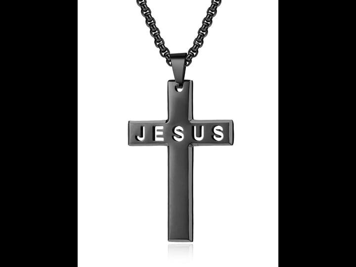 metal-masters-co-mens-black-stainless-steel-jesus-cross-pendant-24-round-box-chain-necklace-1