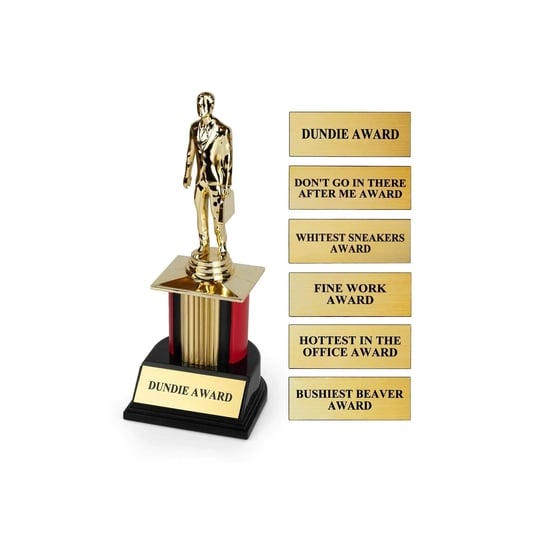 surreal-entertainment-the-office-dundie-award-replica-with-6-interchangeable-plates-8-inches-tall-1