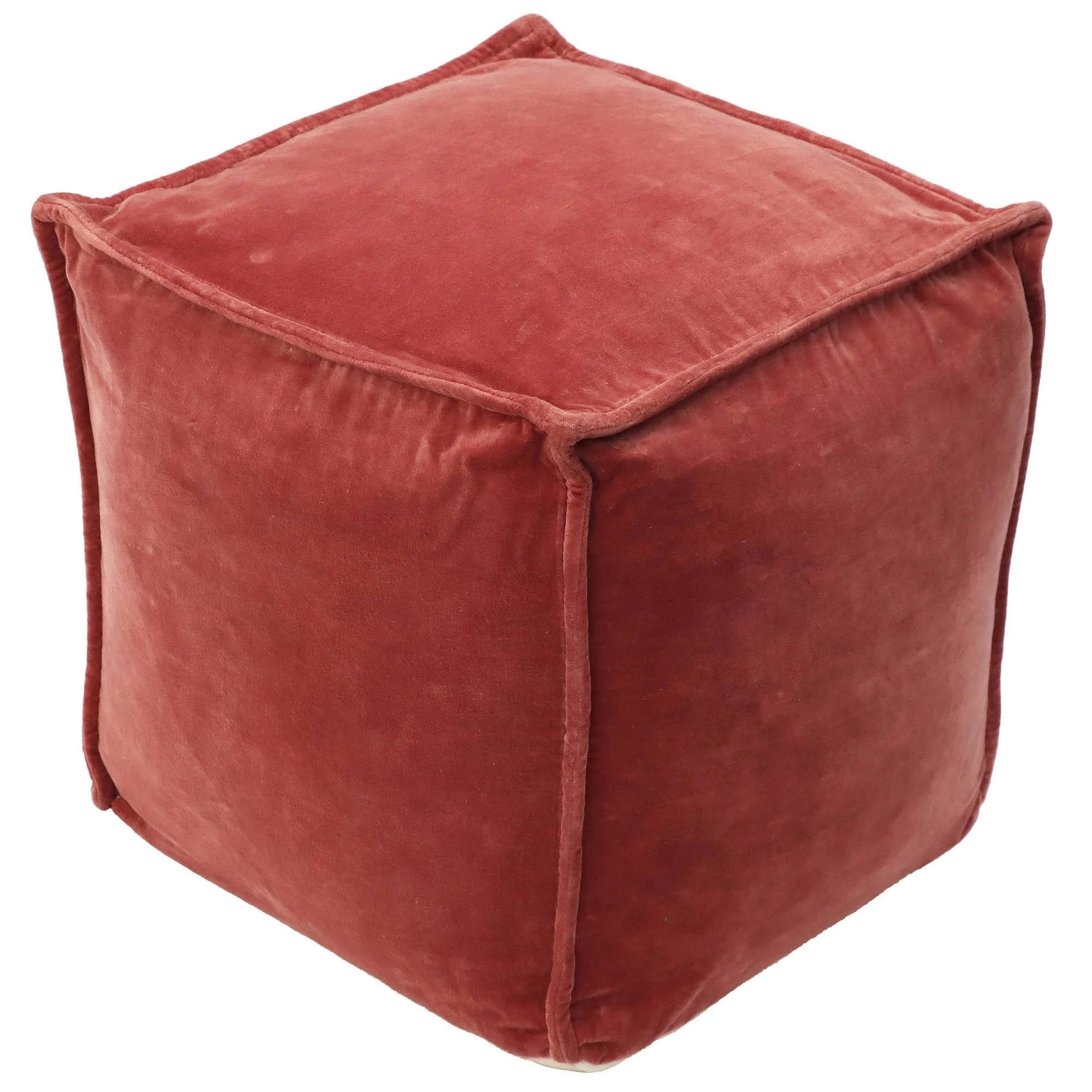 Threshold Costa Velvet Pouf - Perfect Accent Seating | Image