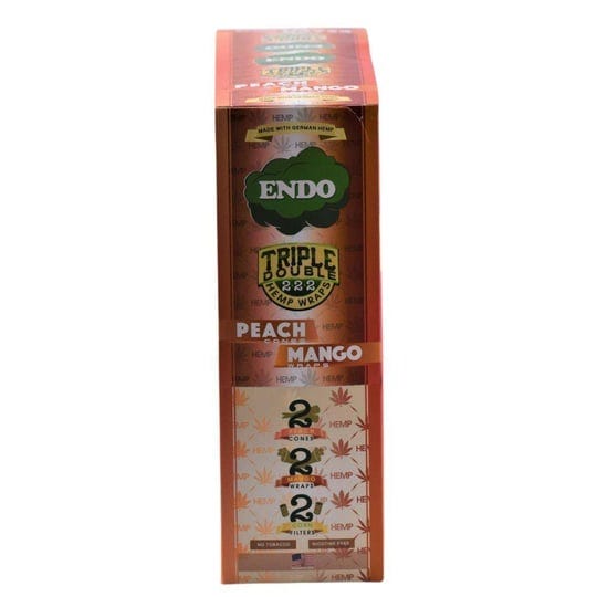 endo-organic-hemp-wrap-cones-triple-double-various-flavors-peach-cones-mango-wraps-1
