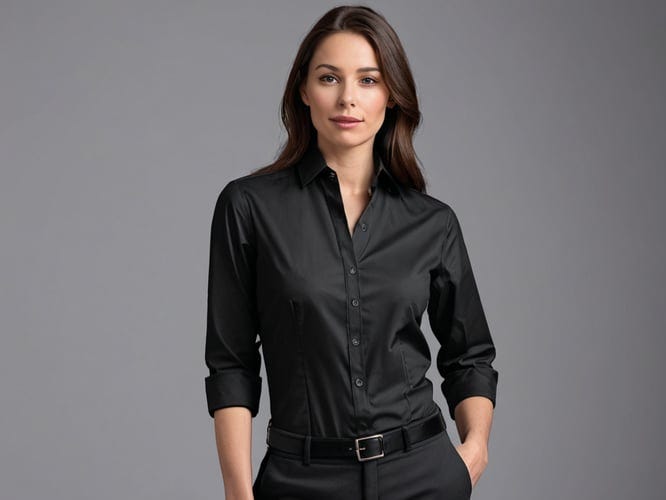 Womens-Black-Button-Down-Shirt-1