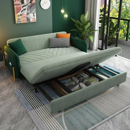 79-king-sleeper-sofa-green-upholstered-convertible-sofa-bed-with-storage-pull-out-sofa-bed-living-ro-1