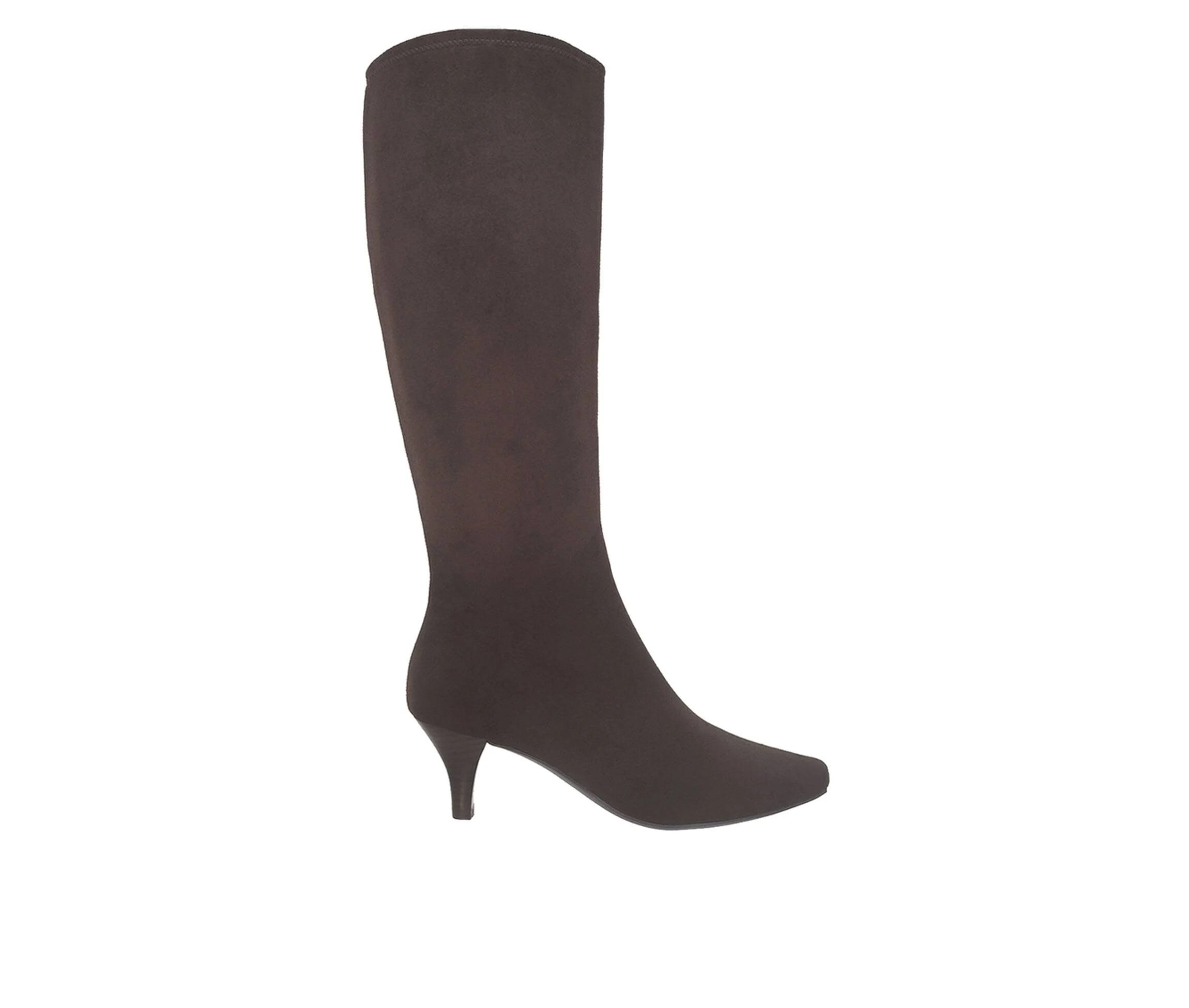 Sleek Women's Namora Java Brown Dress Boots with Zipper Closure and Memory Foam | Image