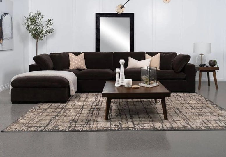 coaster-lakeview-6-piece-velvet-modular-sectional-sofa-dark-chocolate-1