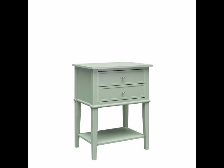 franklin-light-green-accent-table-with-2-drawers-1