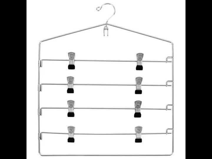 4-tier-swing-arm-skirt-hanger-chrome-16-x-1-1-4-x-18-3-8-h-the-container-store-1