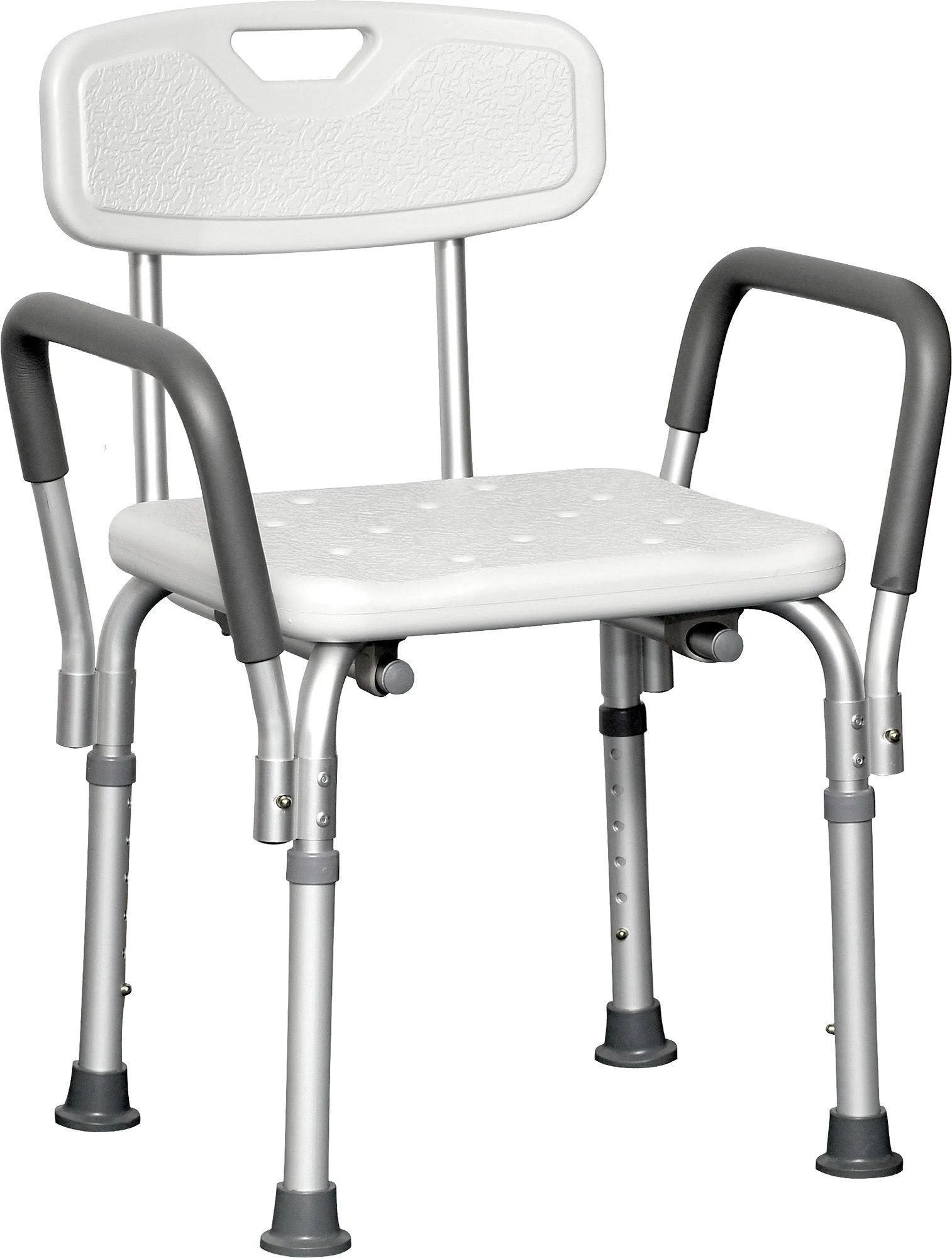Comfortable Shower Chair with Adjustable Height and Removable Armrests | Image
