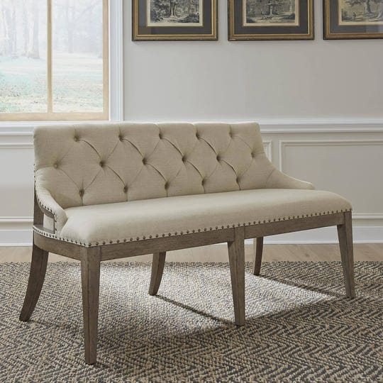 liberty-americana-farmhouse-dusty-taupe-upholstered-shelter-dining-bench-1