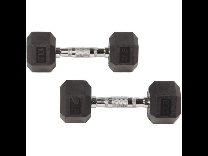 sporzon-rubber-encased-pair-of-hexagon-handheld-weight-dumbbells-10-pounds-1