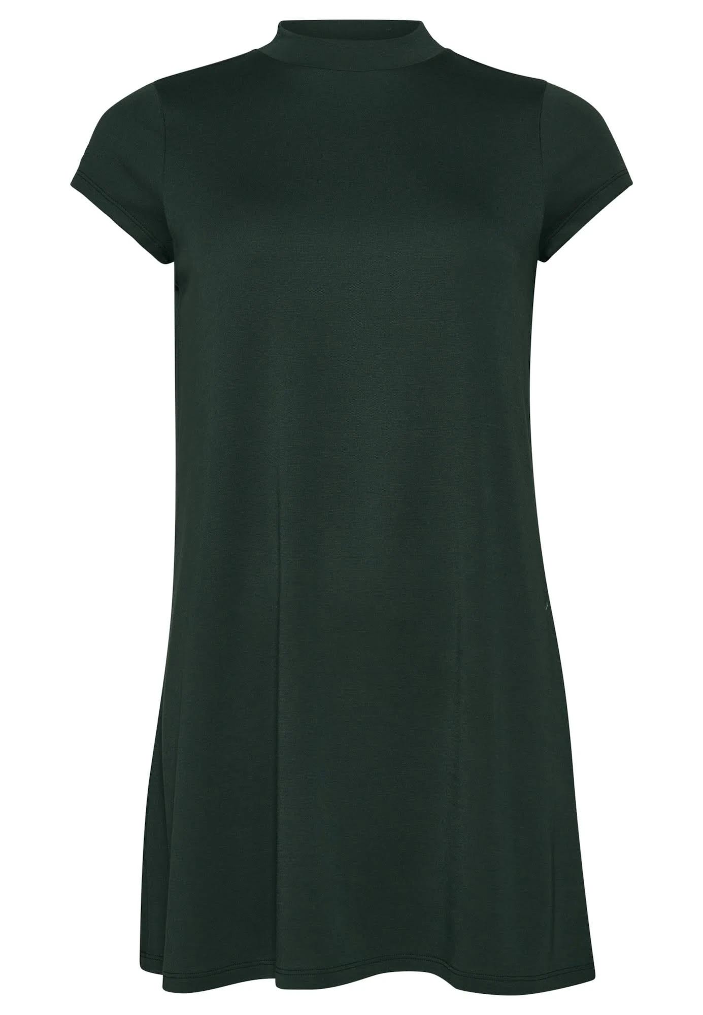 Superdry Women's Relaxed Short Sleeve A-Line Mini Dress in Green | Image