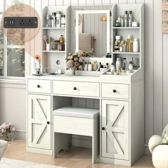 farmhouse-makeup-vanity-desk-with-led-light-mirror-and-charging-station-43-inch-vanity-set-with-3-dr-1