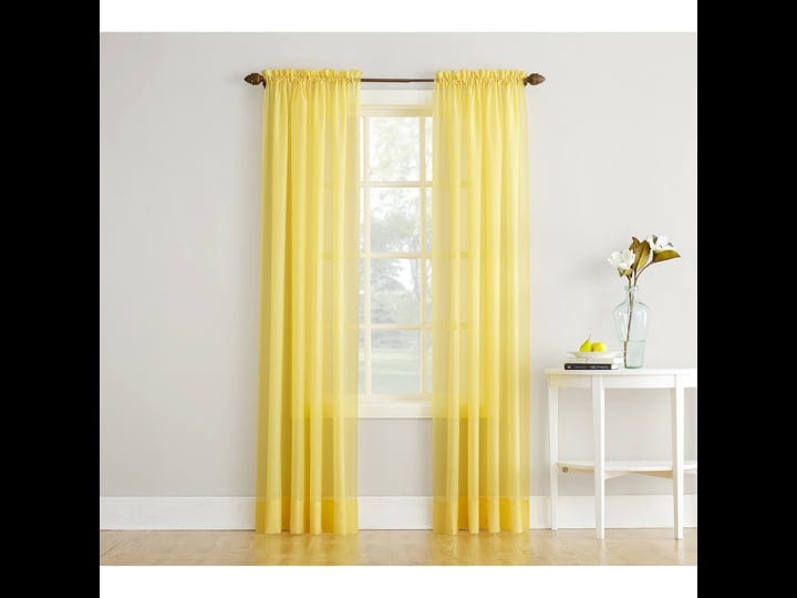 no-918-erica-crushed-sheer-voile-rod-pocket-curtain-panel-yellow-1