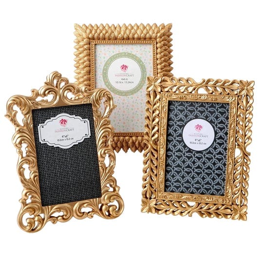 gold-vintage-baroque-ornate-antique-picture-frames-set-of-3-frames-for-4-x-6-inch-photos-perfect-for-1