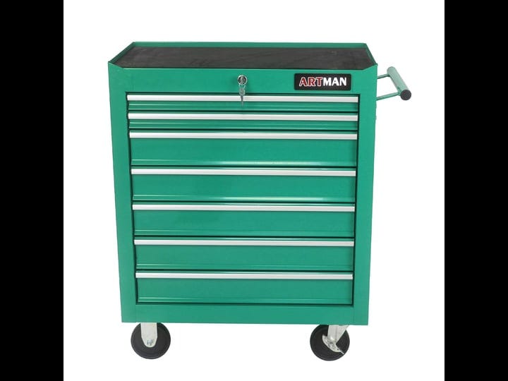 workshop-tool-trolley-24-2-in-w-x-29-9-in-h-7-drawer-metal-rolling-tool-cabinet-green-1