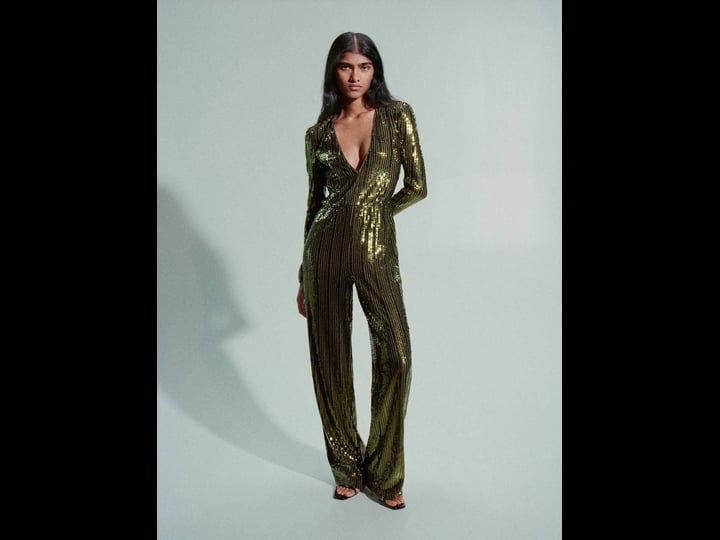 mango-long-sleeve-sequin-jumpsuit-in-green-1