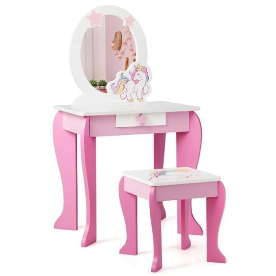 costway-kids-vanity-makeup-dressing-table-chair-set-wooden-with-mirror-drawer-white-and-pink-1