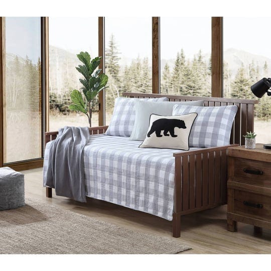 eddie-bauer-lakehouse-plaid-cotton-grey-4-piece-daybed-set-1