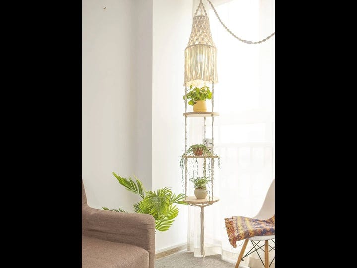 makeonewo-macrame-plant-hanger-shelf-hanging-rope-shelf-indoor-with-boho-lamp-shade-3-tier-floating--1